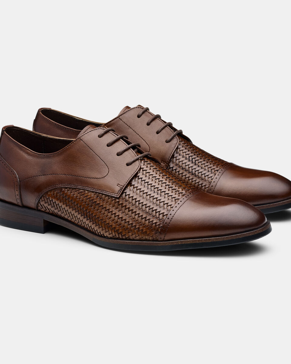 Cammron Leather Derby Shoe, Whiskey, hi-res